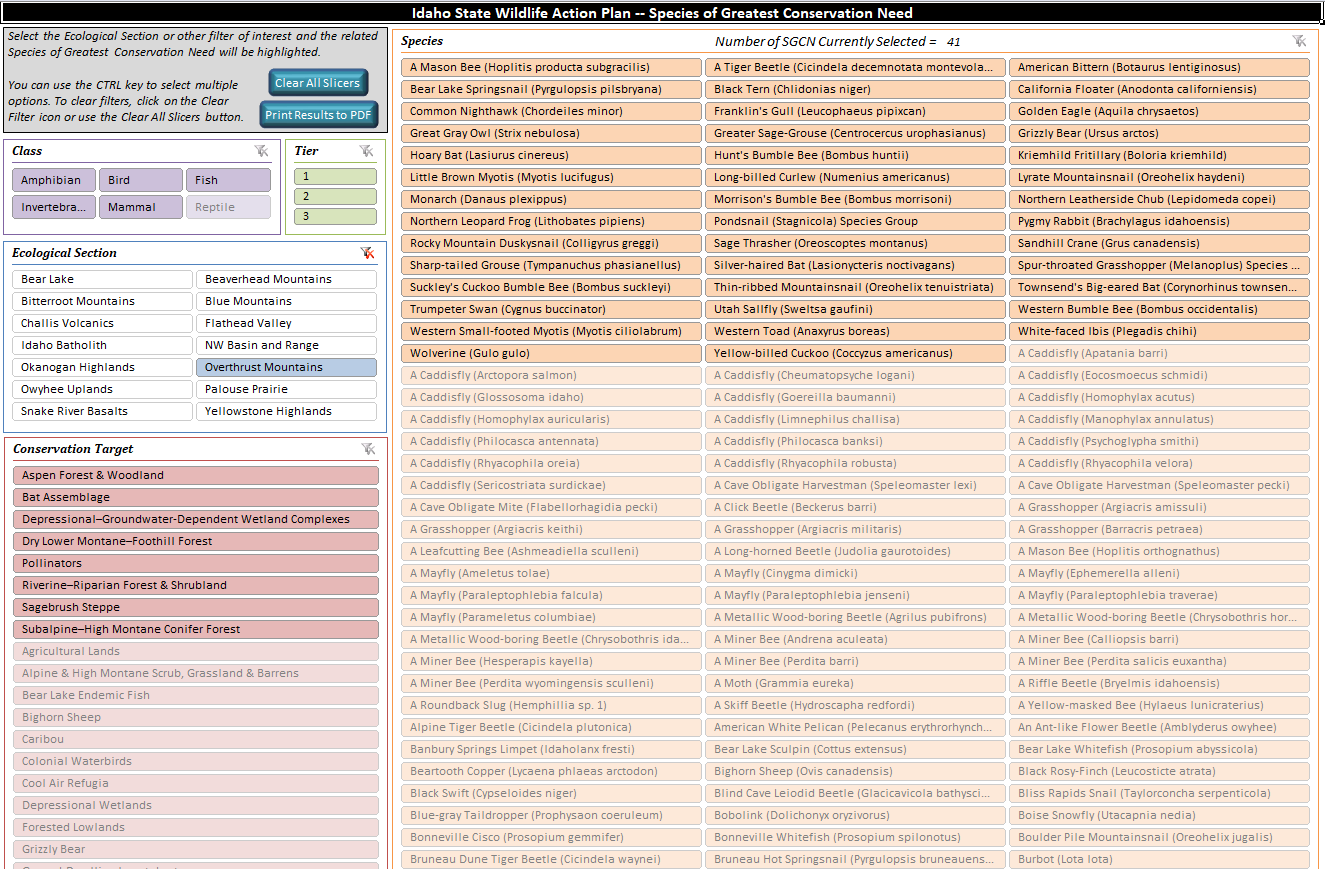 SWAP Slicer Spreadsheet Screenshot