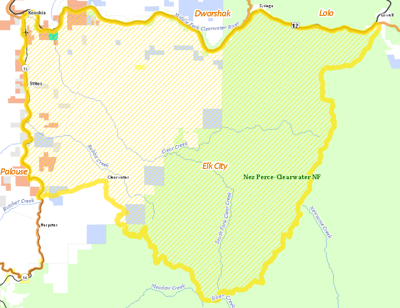 Map of Hunt Area