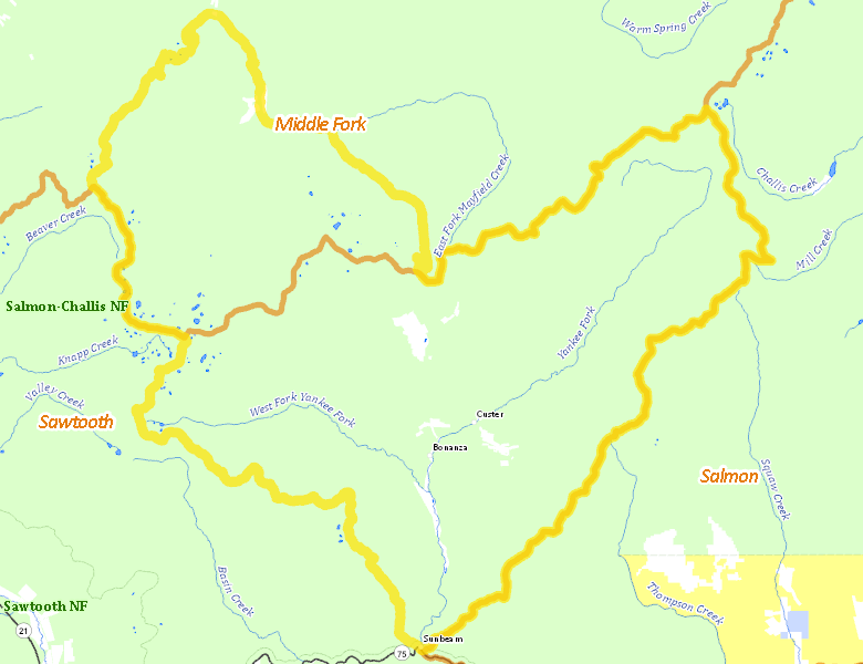 Map of Hunt Area