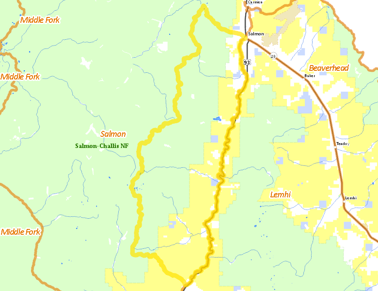Map of Hunt Area