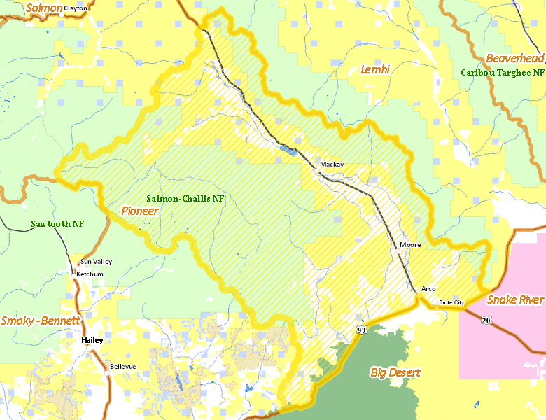 Map of Hunt Area