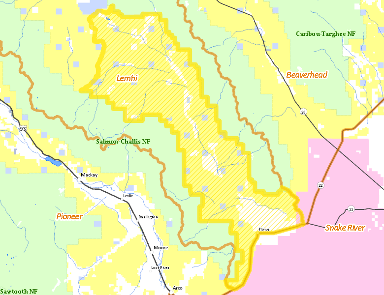 Map of Hunt Area