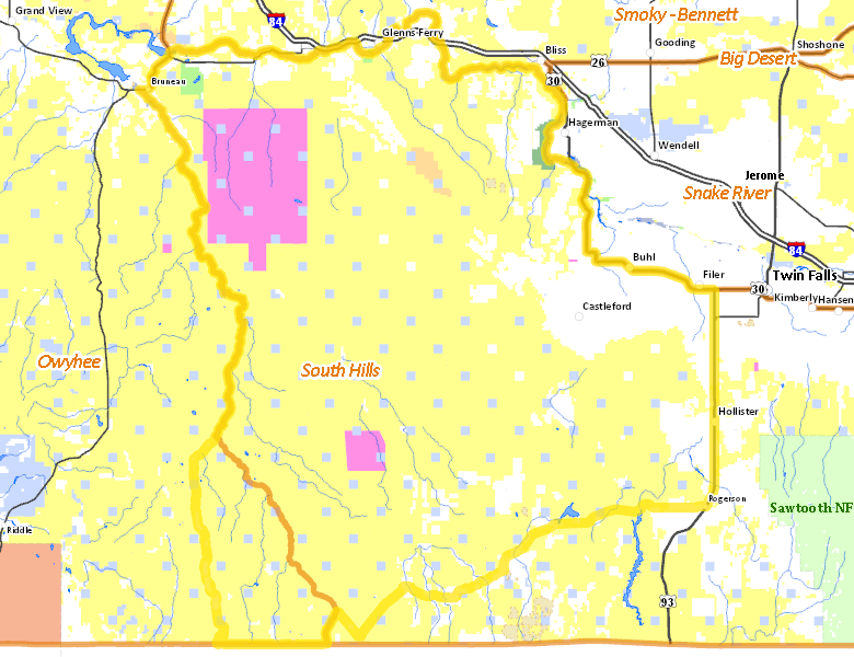 Map of Hunt Area