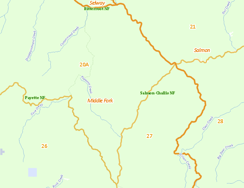 Map of Hunt Area