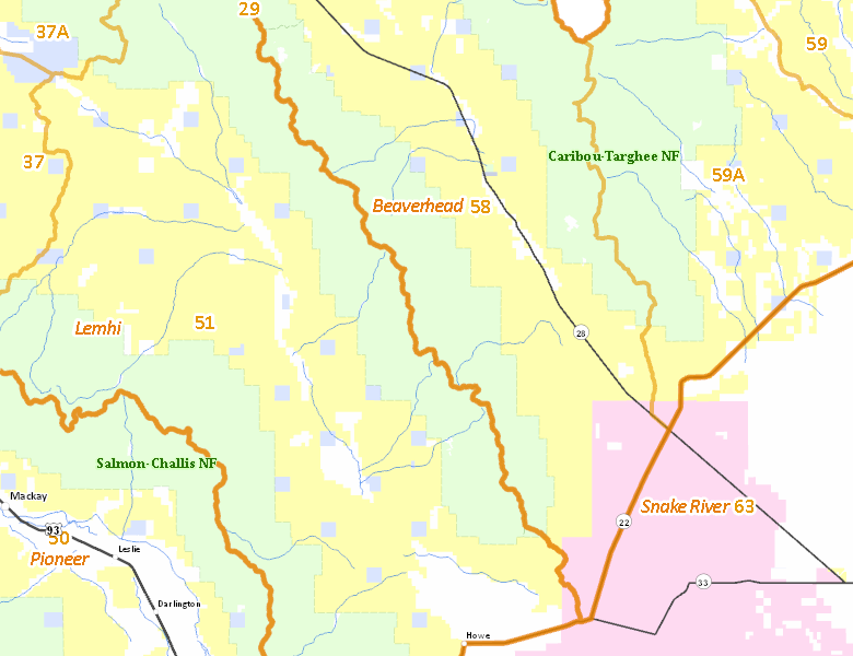 Map of Hunt Area