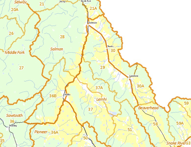 Map of Hunt Area