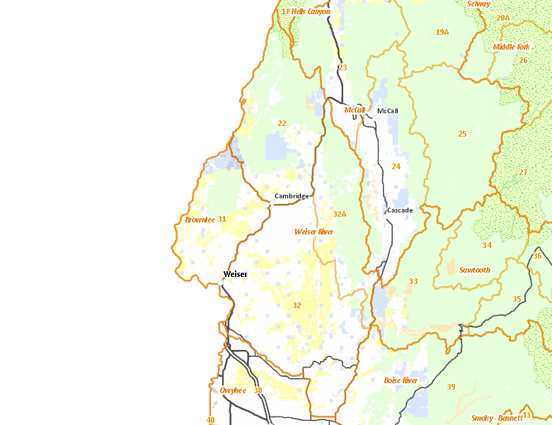Map of Hunt Area