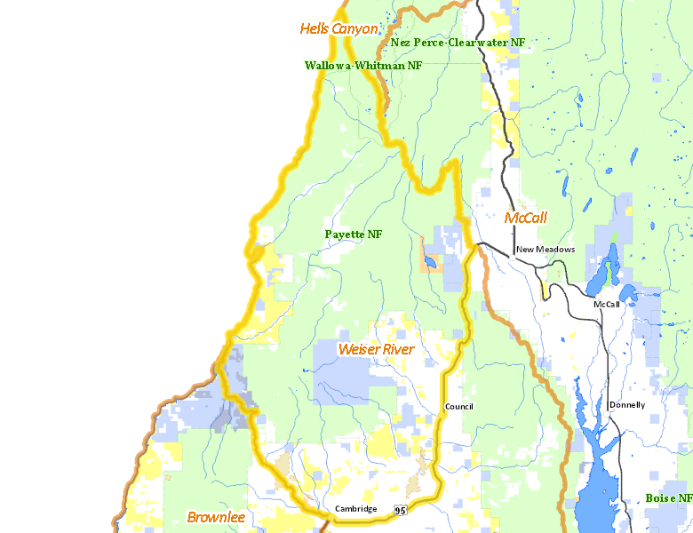 Map of Hunt Area