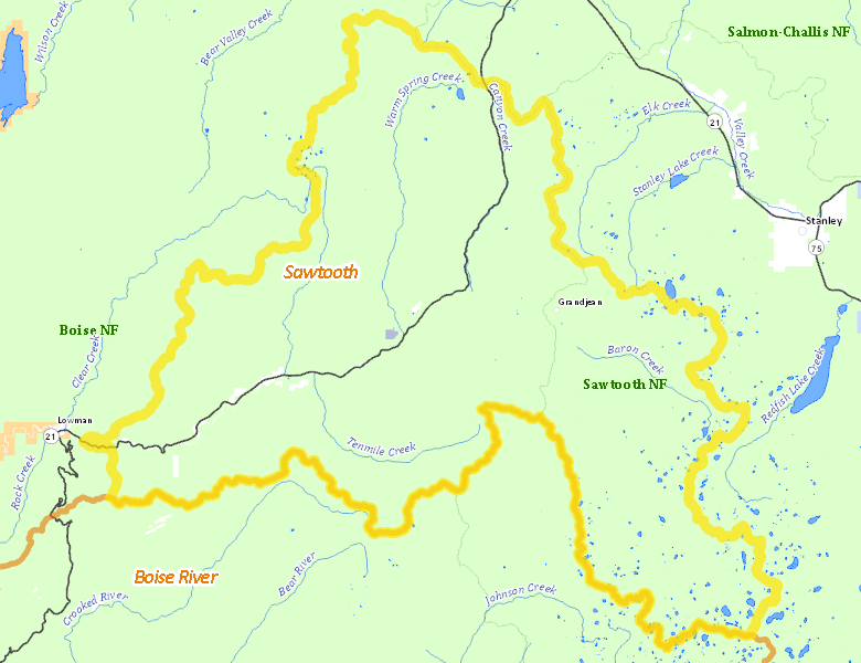 Map of Hunt Area