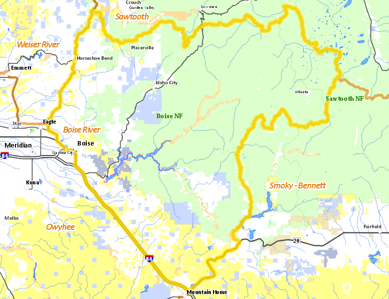 Map of Hunt Area