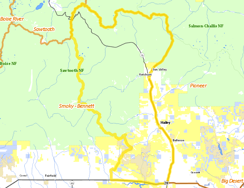 Map of Hunt Area