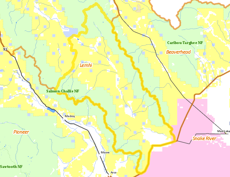 Map of Hunt Area