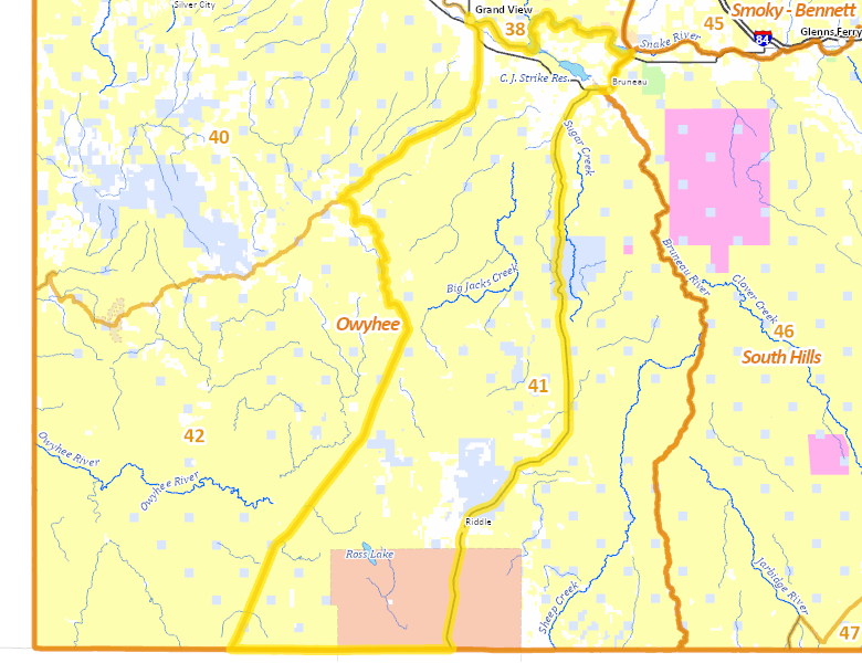 Map of Hunt Area
