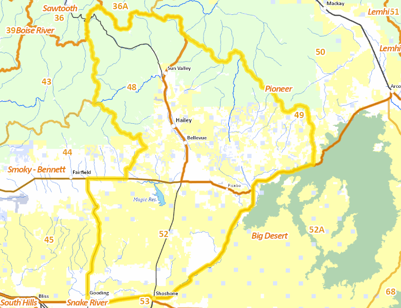 Map of Hunt Area