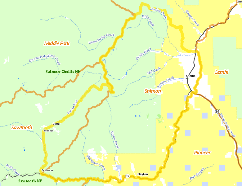 Map of Hunt Area