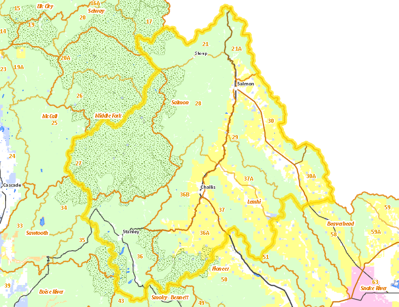 Map of Hunt Area