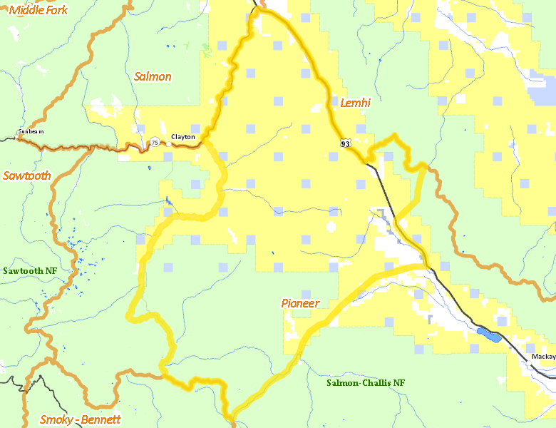 Map of Hunt Area