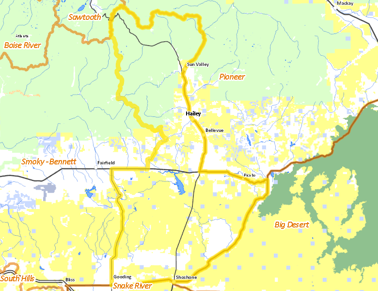 Map of Hunt Area