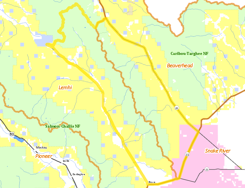 Map of Hunt Area