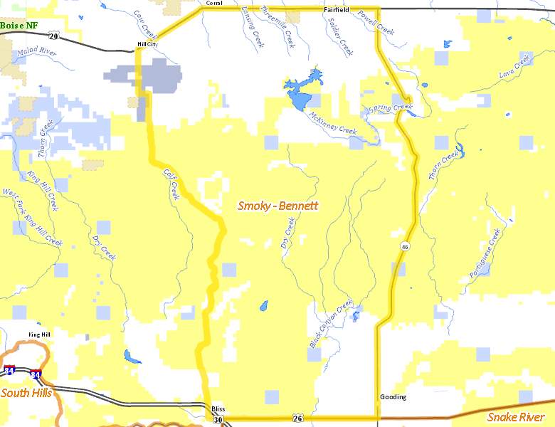 Map of Hunt Area