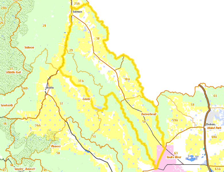 Map of Hunt Area