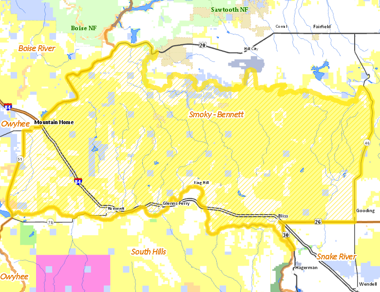 Map of Hunt Area