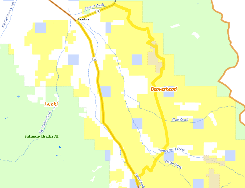 Map of Hunt Area