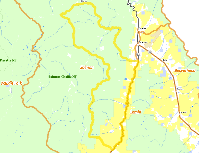 Map of Hunt Area