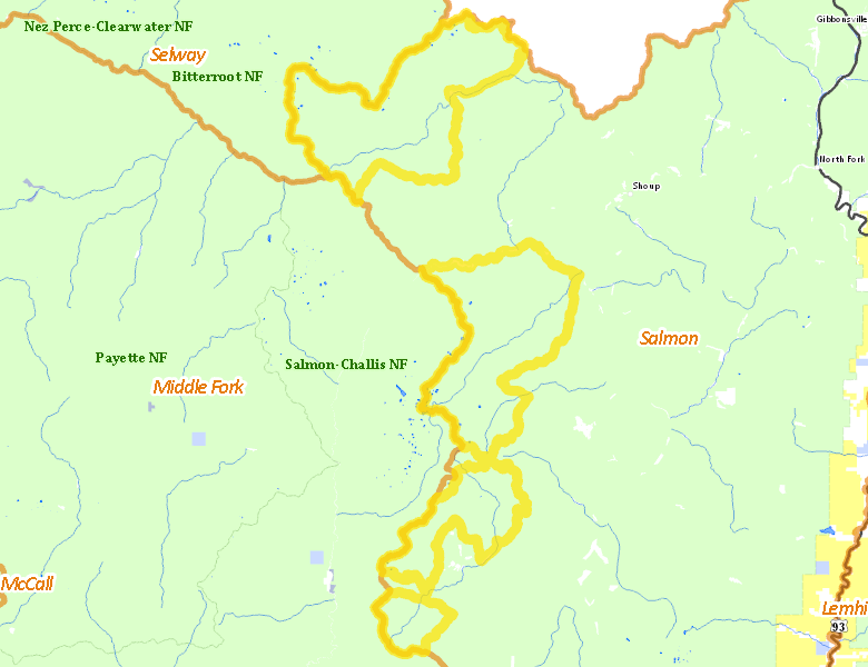 Map of Hunt Area