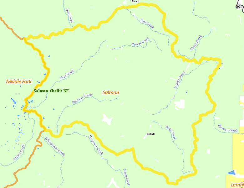 Map of Hunt Area