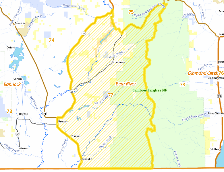 Map of Hunt Area