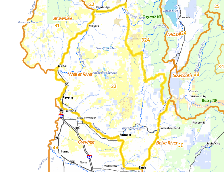 Map of Hunt Area