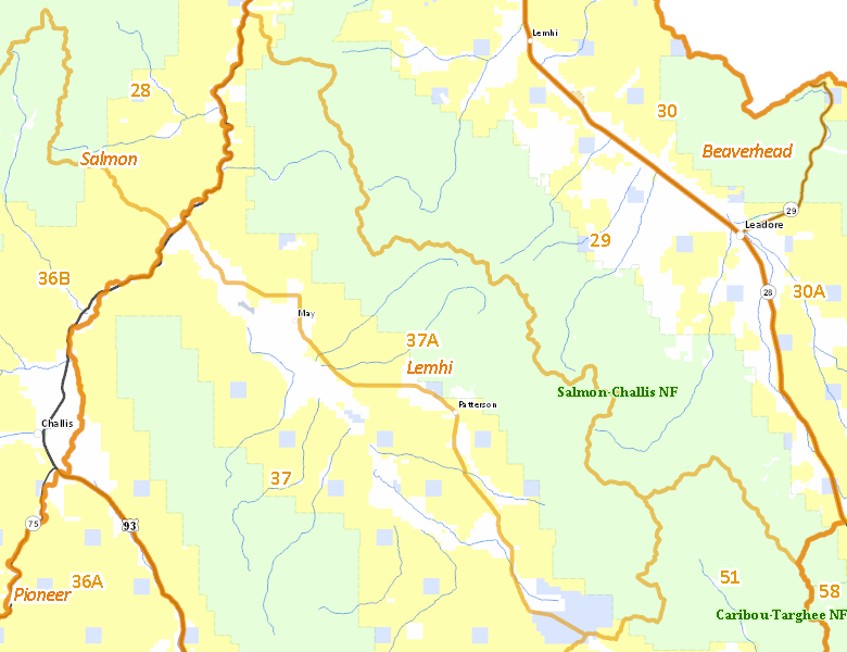 Map of Hunt Area