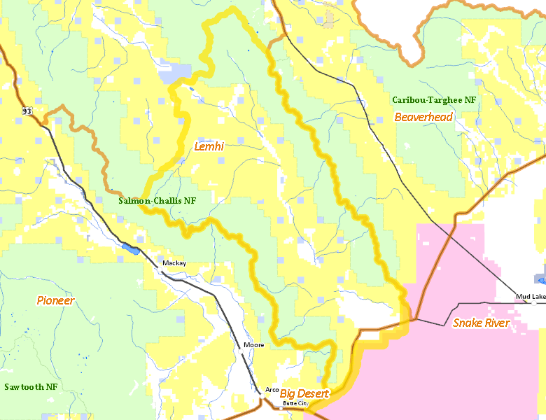 Map of Hunt Area