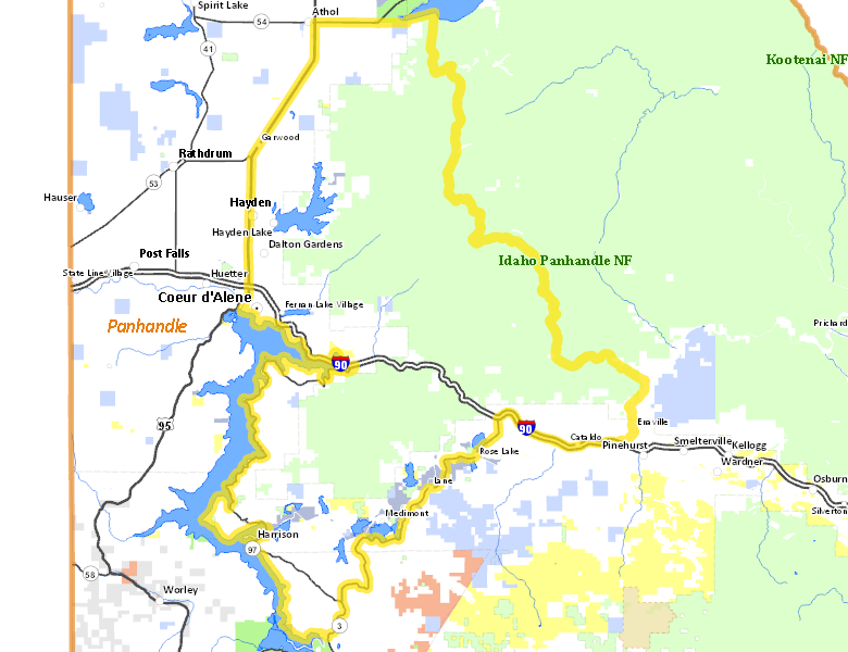 Map Of Harrison Idaho