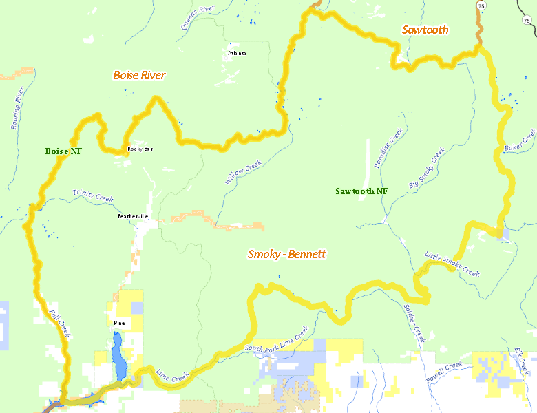 Map of Hunt Area