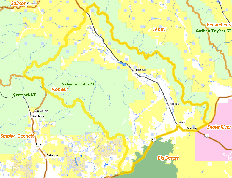 Map of Hunt Area