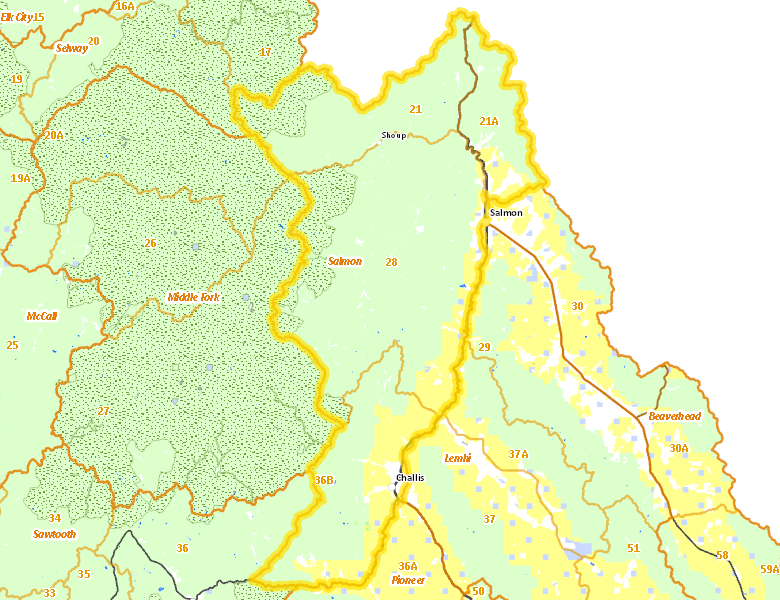 Map of Hunt Area