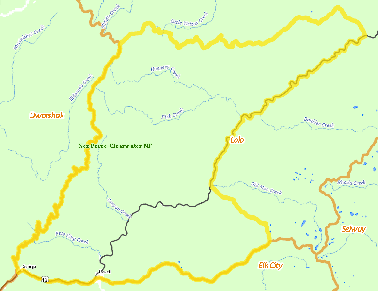 Map of Hunt Area