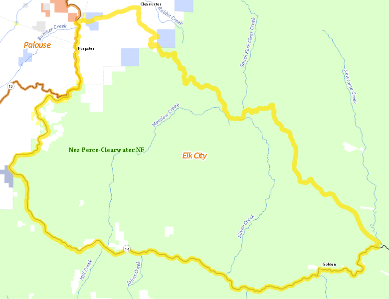 Map of Hunt Area