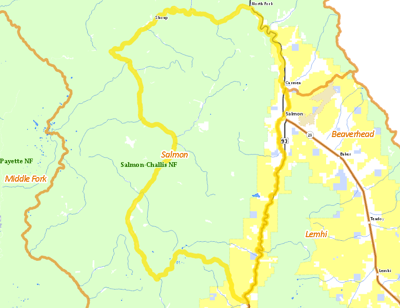 Map of Hunt Area