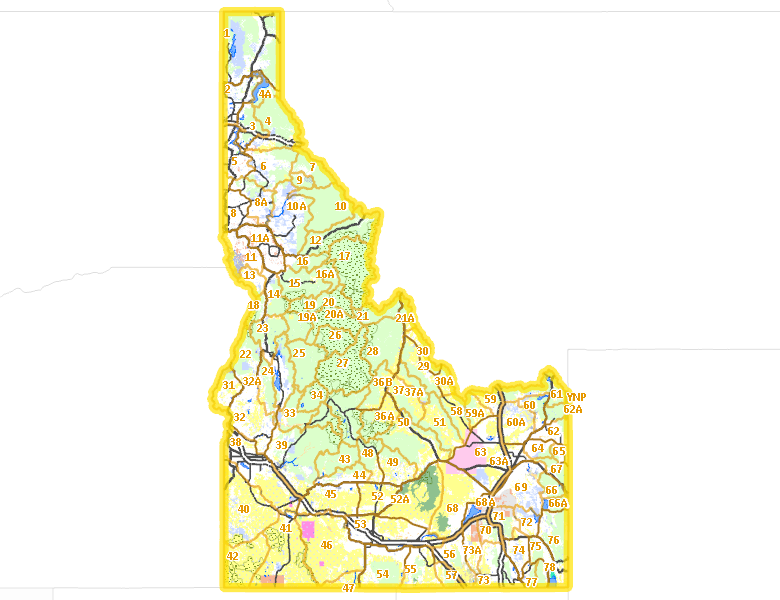 Portion of Unit 39 Elk A Tag - Boise River Zone | Idaho Hunt Planner