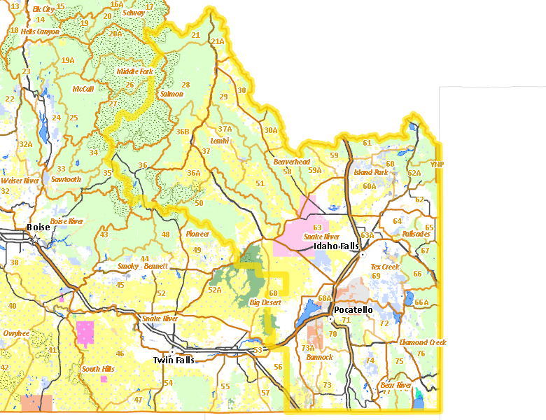 Map of Hunt Area