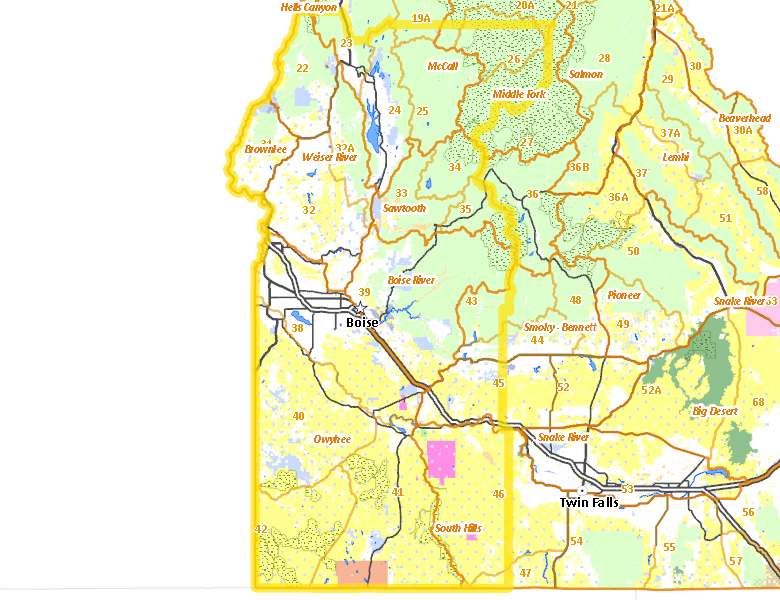 Map of Hunt Area