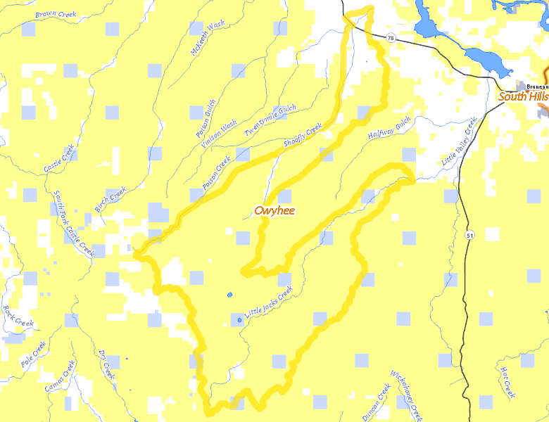 Map of Hunt Area