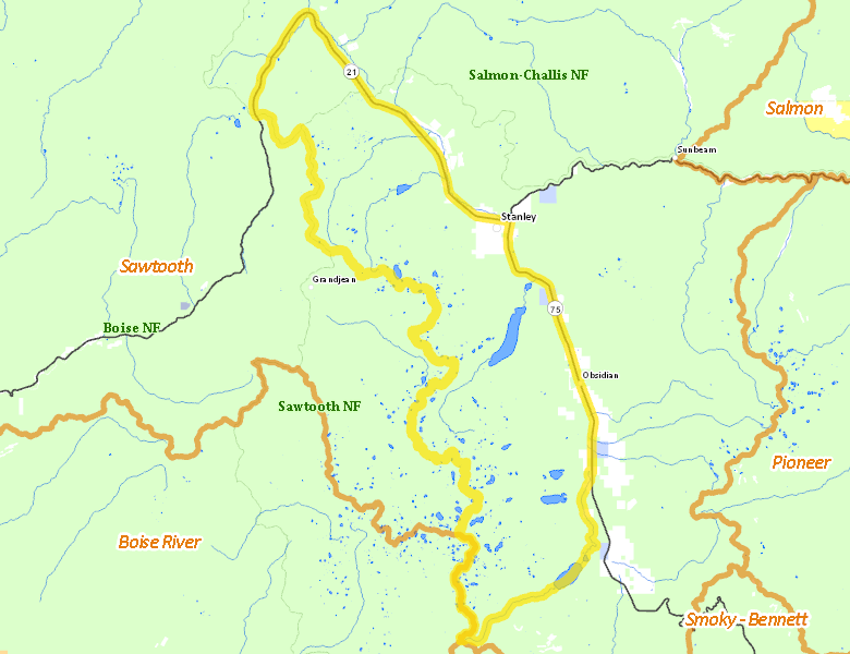 Map of Hunt Area