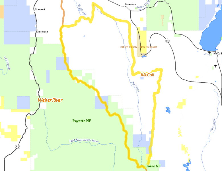 Map of Hunt Area