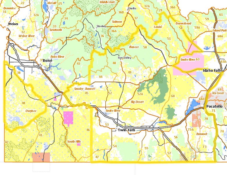 Map of Hunt Area