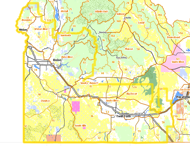 Map of Hunt Area
