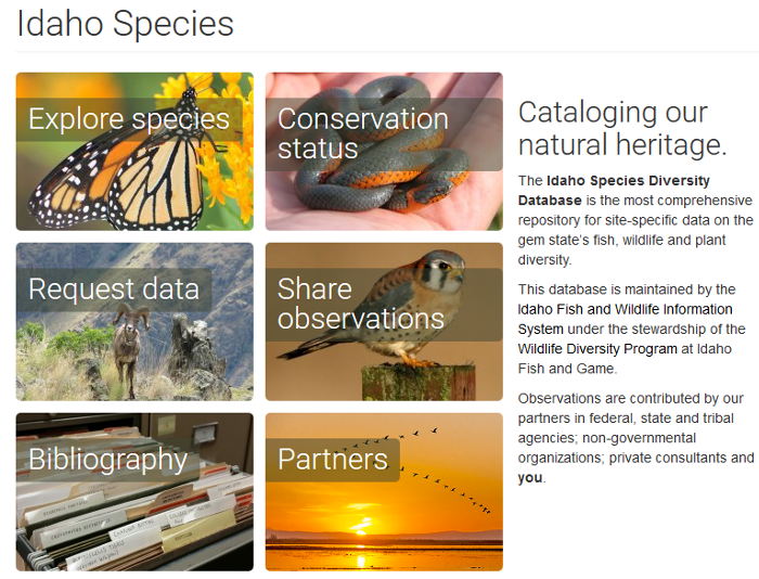 Idaho Species Catalog